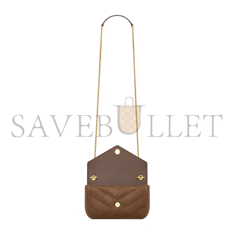 YSL LOULOU MINI IN SUEDE 821749 (20*12*5cm)